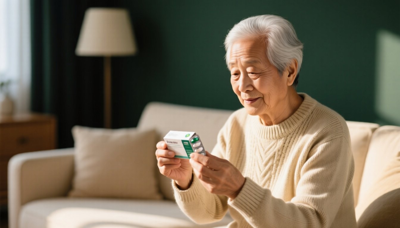 适老品鉴：长辈在近处端详包装